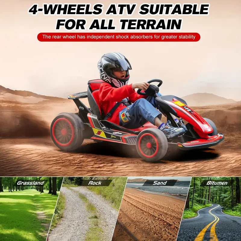 24V Electric Kids' Drift Go Kart