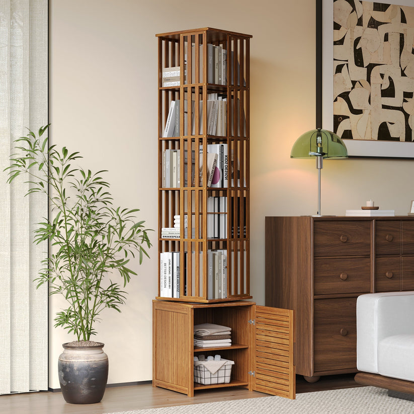 360° rotating bookshelf/CD storage rack