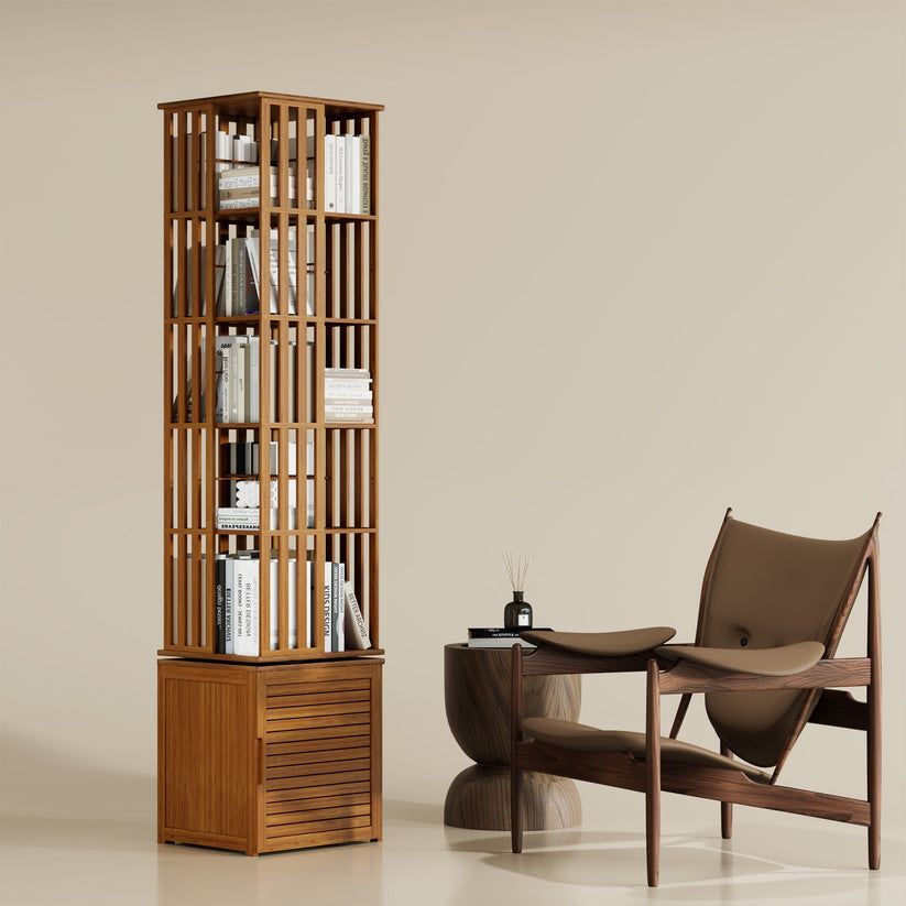 360° rotating bookshelf/CD storage rack