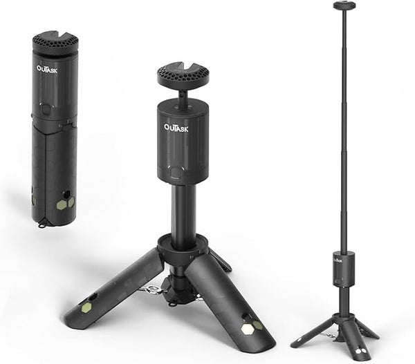 Telescopic Camping Lantern with Collapsible Magnetic Tripod Base & IPX7 Waterproof Design