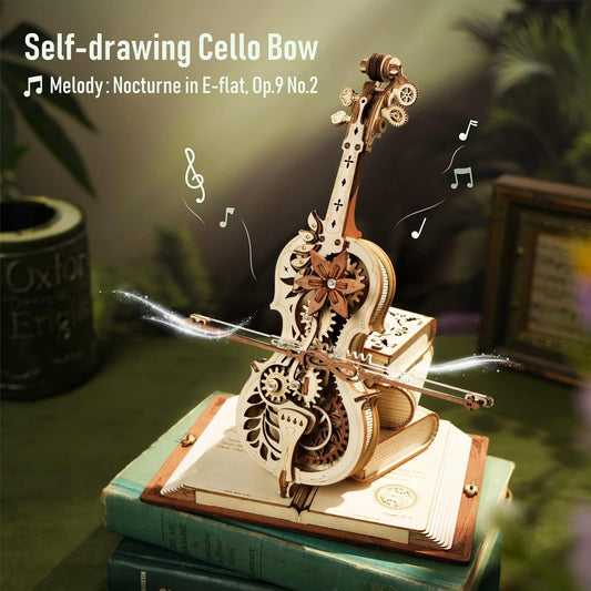 3D Wooden Cello Model Kit – Music Box & Puzzle