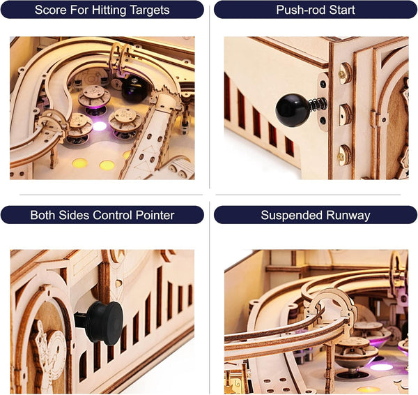 3D Wooden Pinball Machine Puzzles