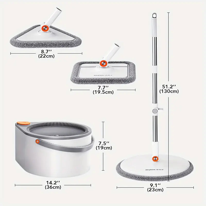 Hands-free Sewage Separation Mop & Bucket Set - 3 Mop Heads