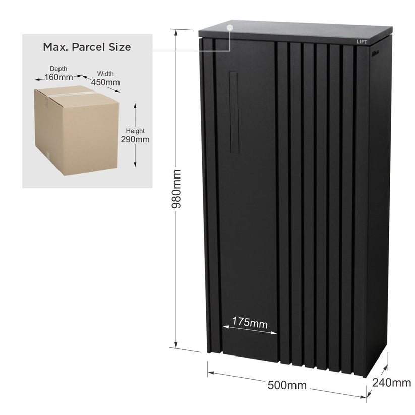 Large Parcel Storage Box - Weatherproof Lock
