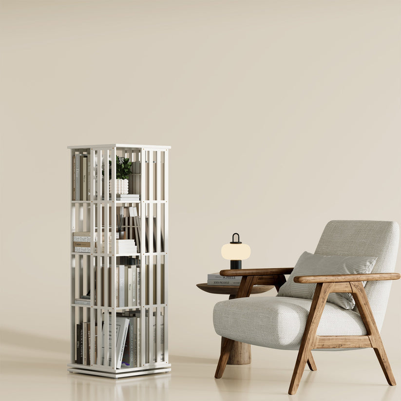 360° rotating bookshelf/CD storage rack