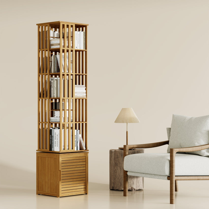 360° rotating bookshelf/CD storage rack