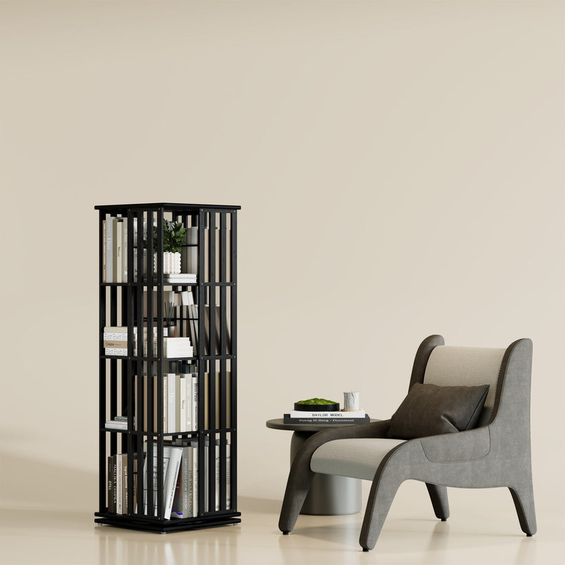 360° rotating bookshelf/CD storage rack