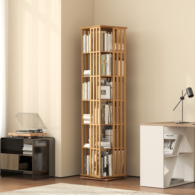 360° rotating bookshelf/CD storage rack