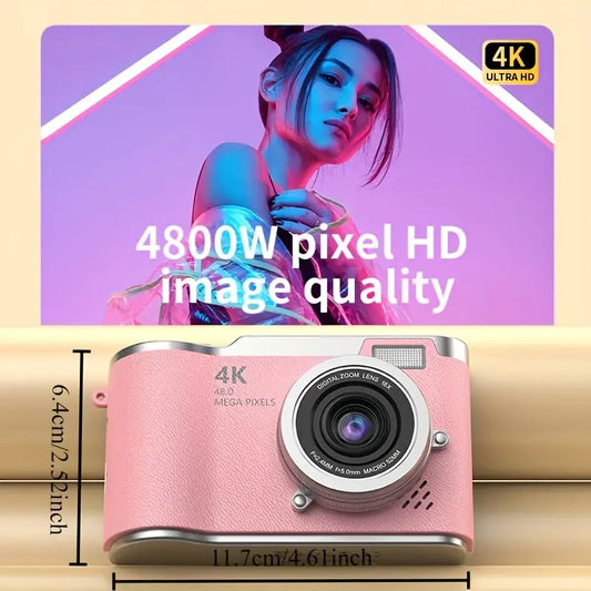 OURLIFE 4K HD 16MP Digital Camera | 8x Zoom, 32GB Card, Flash, Auto Focus - Beginner-Friendly