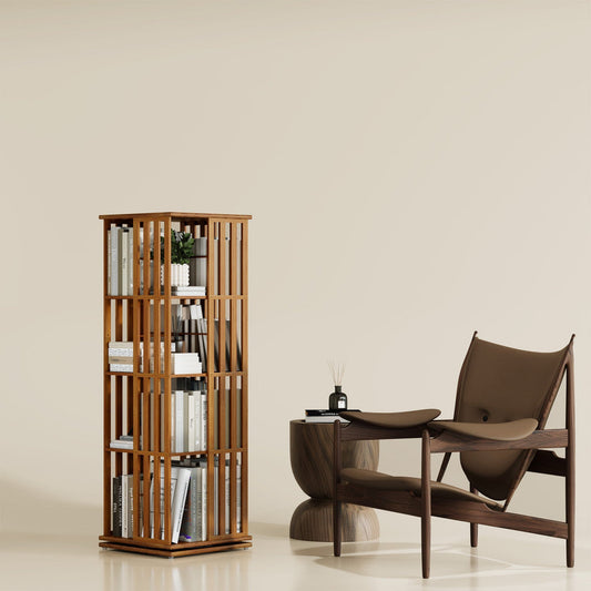 360° rotating bookshelf/CD storage rack