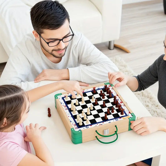8 In 1 Wooden Board Game Set