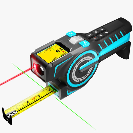 3-in-1 Digital Tape Measure, 330Ft Laser Measurement Tool & Auto Lock Tape