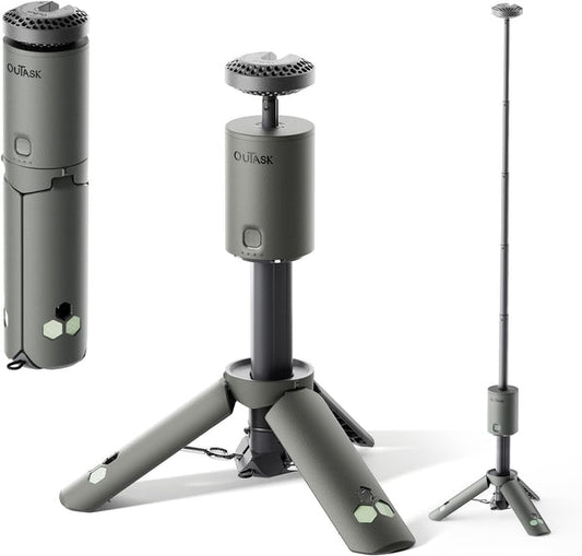 Telescopic Camping Lantern with Collapsible Magnetic Tripod Base & IPX7 Waterproof Design