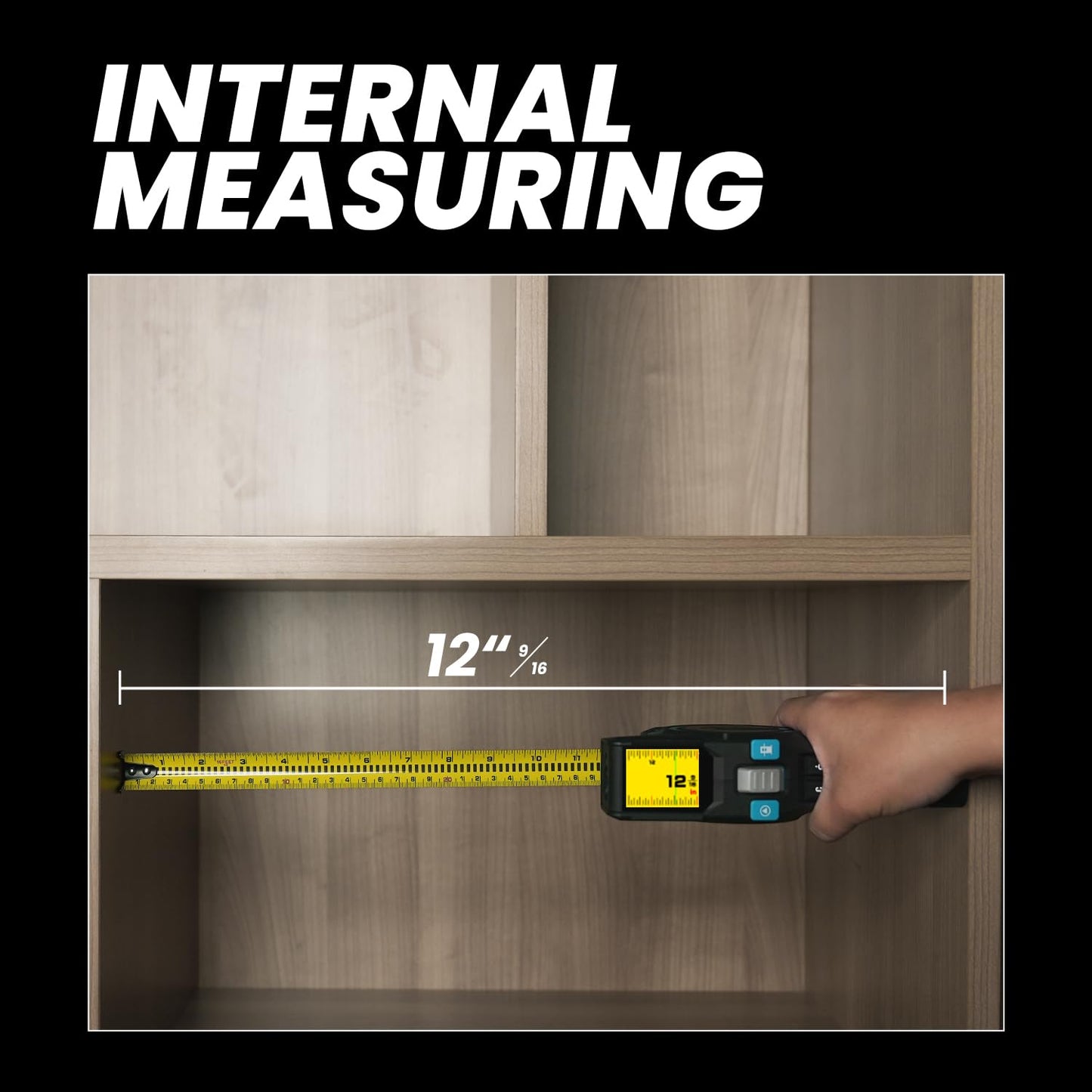 3-in-1 Digital Tape Measure, 330Ft Laser Measurement Tool & Auto Lock Tape