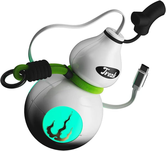 FULU Portable Charger with Built-in Cable, Novel Gourd Design