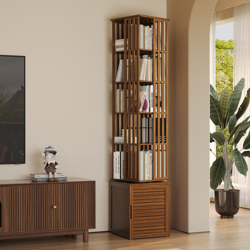 360° rotating bookshelf/CD storage rack