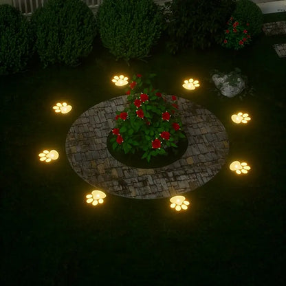 Solar LED Dog Paw Print Path Light