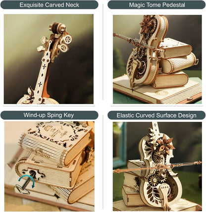 3D Wooden Cello Model Kit – Music Box & Puzzle