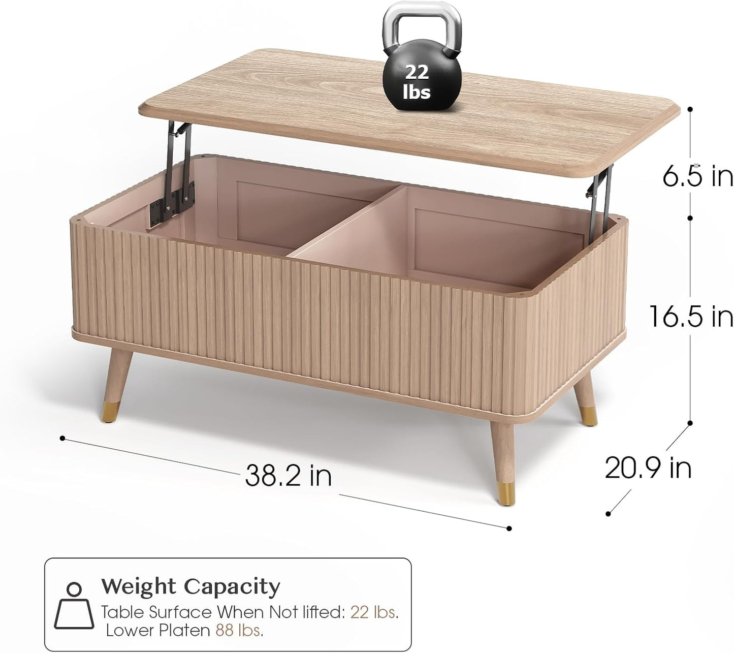 Lift Top Coffee Table with Storage
