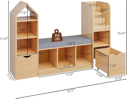Kids Oak Bookshelf