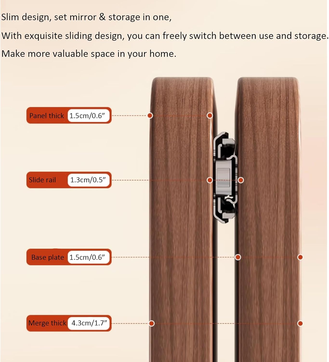 Wall-Mounted Pegboard with Hidden Full-Length Mirror - 🔥 Last Day 49% OFF