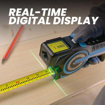 3-in-1 Digital Tape Measure, 330Ft Laser Measurement Tool & Auto Lock Tape