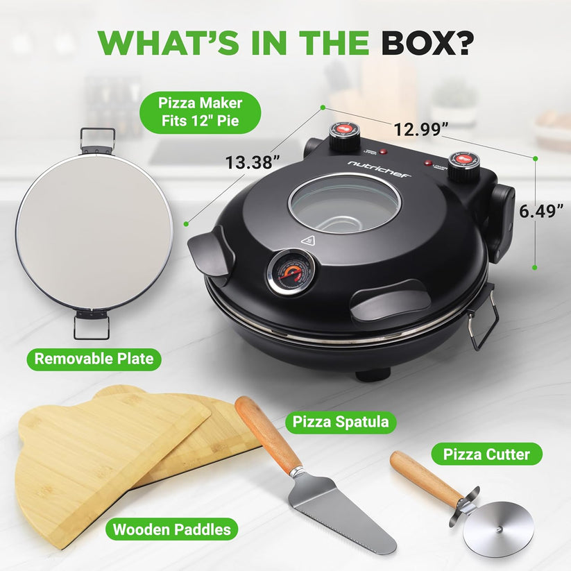 🍕 12 Inch Countertop Pizza Oven - 🔥 Last Day 49% OFF