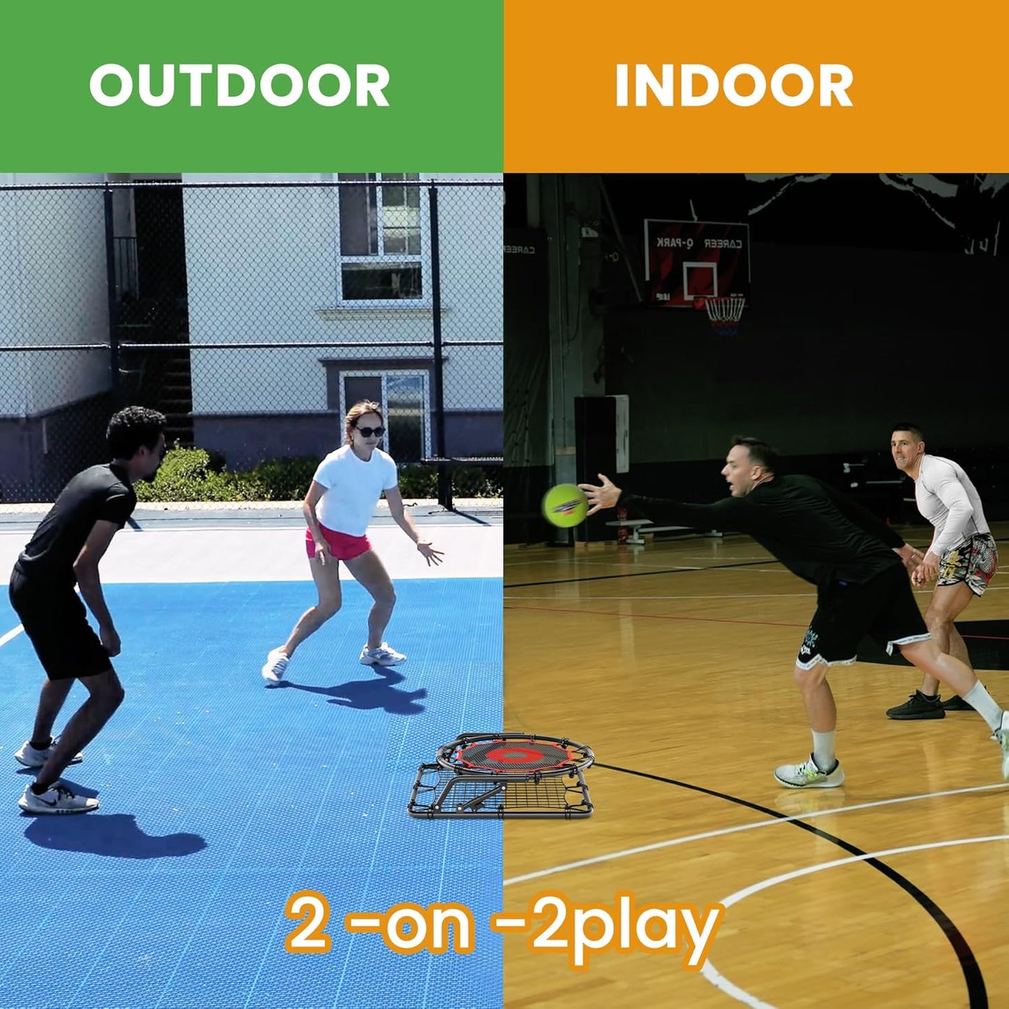 Multi-Sport Training Rebounder Net – for Basketball (Passing, Shooting Practice & Games)