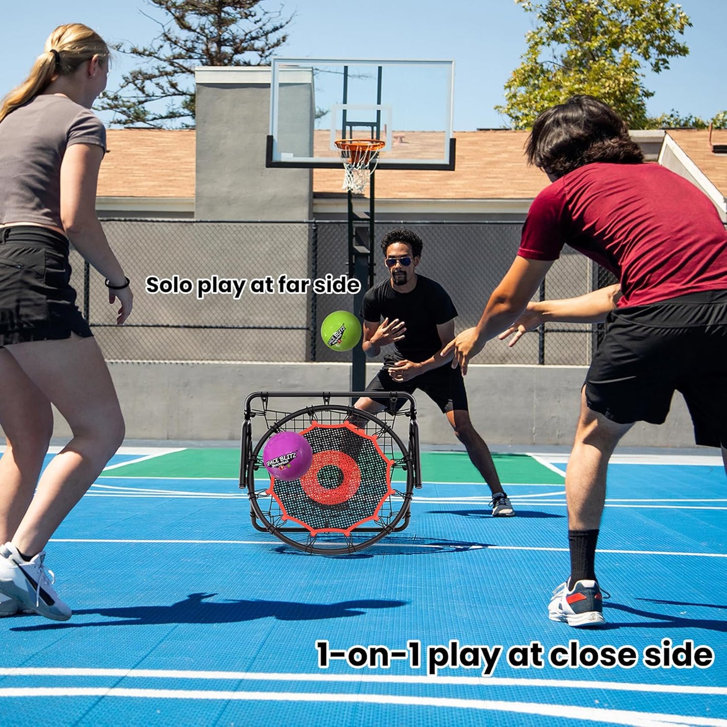 Multi-Sport Training Rebounder Net – for Basketball (Passing, Shooting Practice & Games)