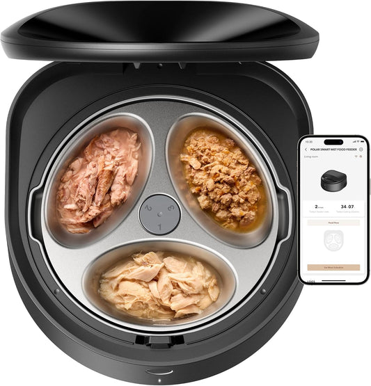 Wet Food Automatic Cat Feeder with Stainless Steel Bowl