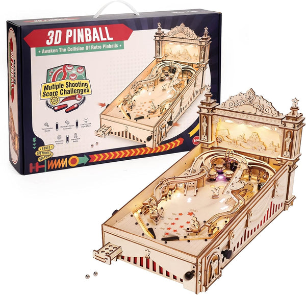 3D Wooden Pinball Machine Puzzles