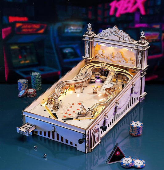 3D Wooden Pinball Machine Puzzles
