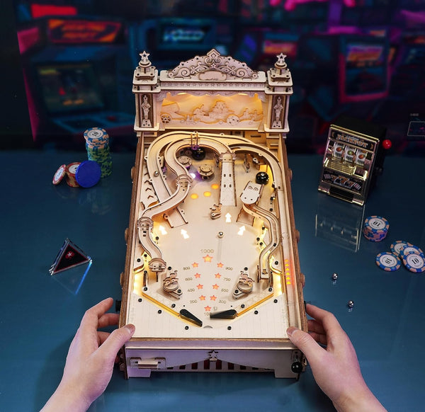 3D Wooden Pinball Machine Puzzles