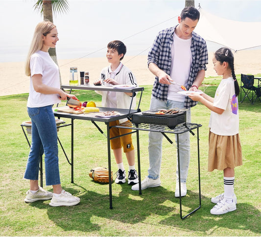 Folding Grill Tables for Outside Camping
