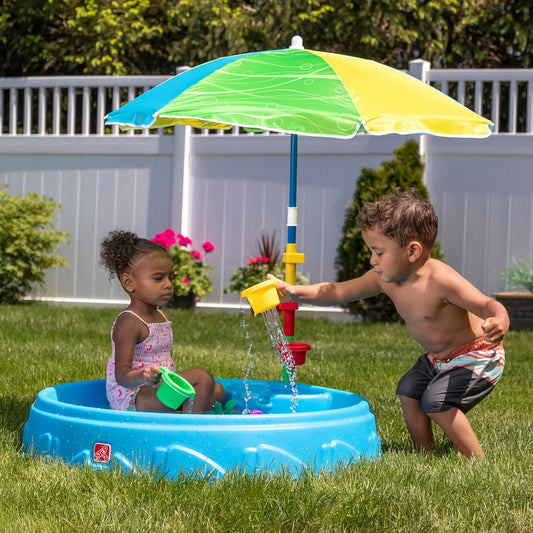 Kids Activity Pool with Umbrella – 7-Piece Toys