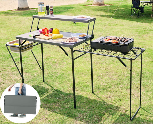 Folding Grill Tables for Outside Camping