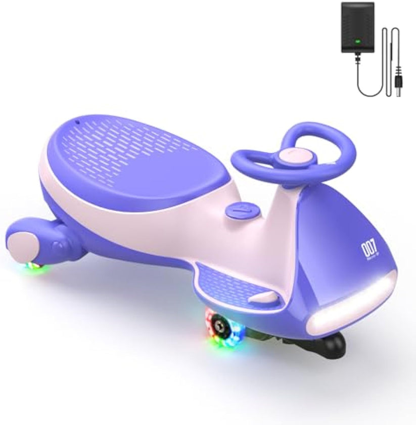 Electric Wiggle Car for Kids – 2 Speeds, Lights & Music