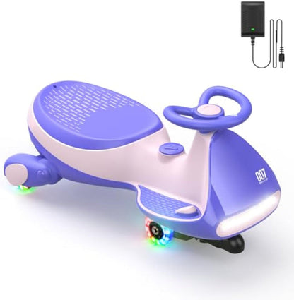 Electric Wiggle Car for Kids – 2 Speeds, Lights & Music