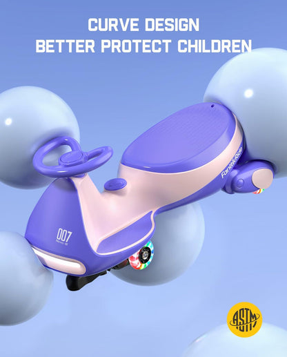 Electric Wiggle Car for Kids – 2 Speeds, Lights & Music