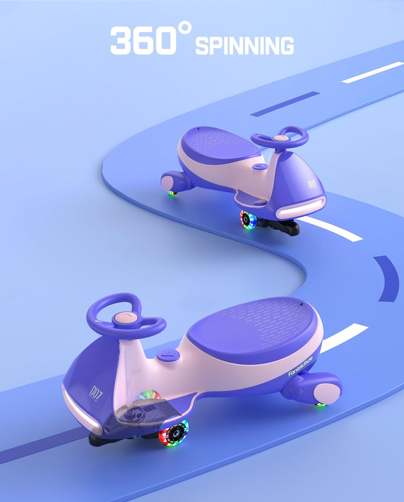 Electric Wiggle Car for Kids – 2 Speeds, Lights & Music