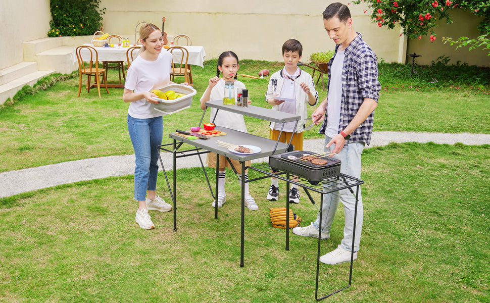 Folding Grill Tables for Outside Camping