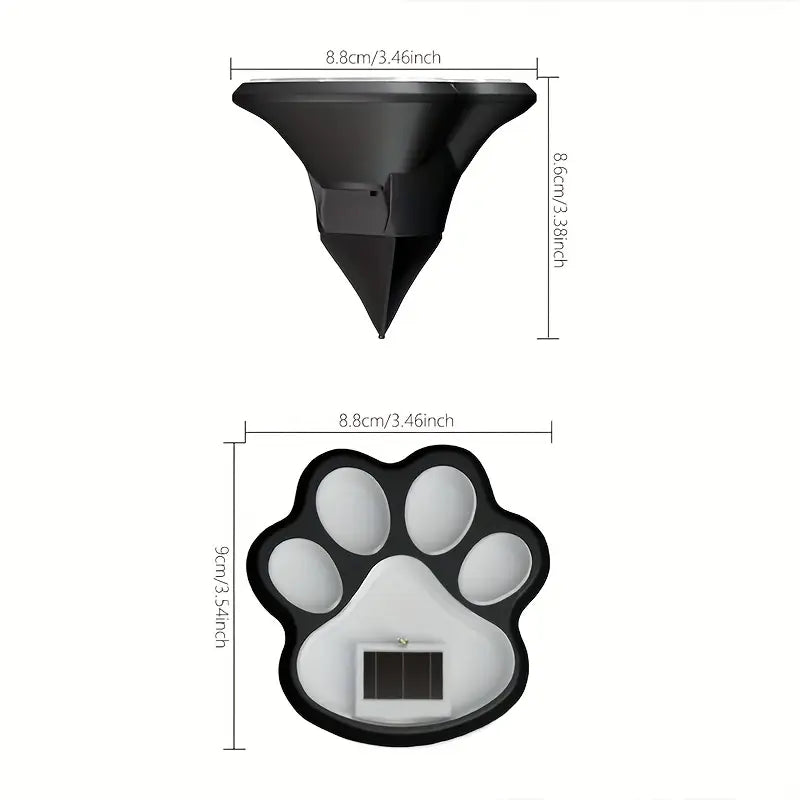 Solar LED Dog Paw Print Path Light