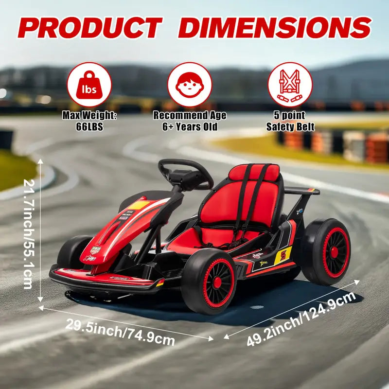 24V Electric Kids' Drift Go Kart
