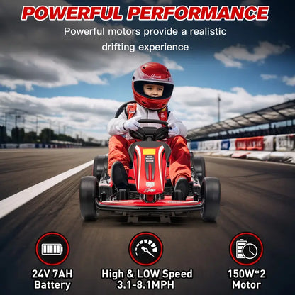 24V Electric Kids' Drift Go Kart