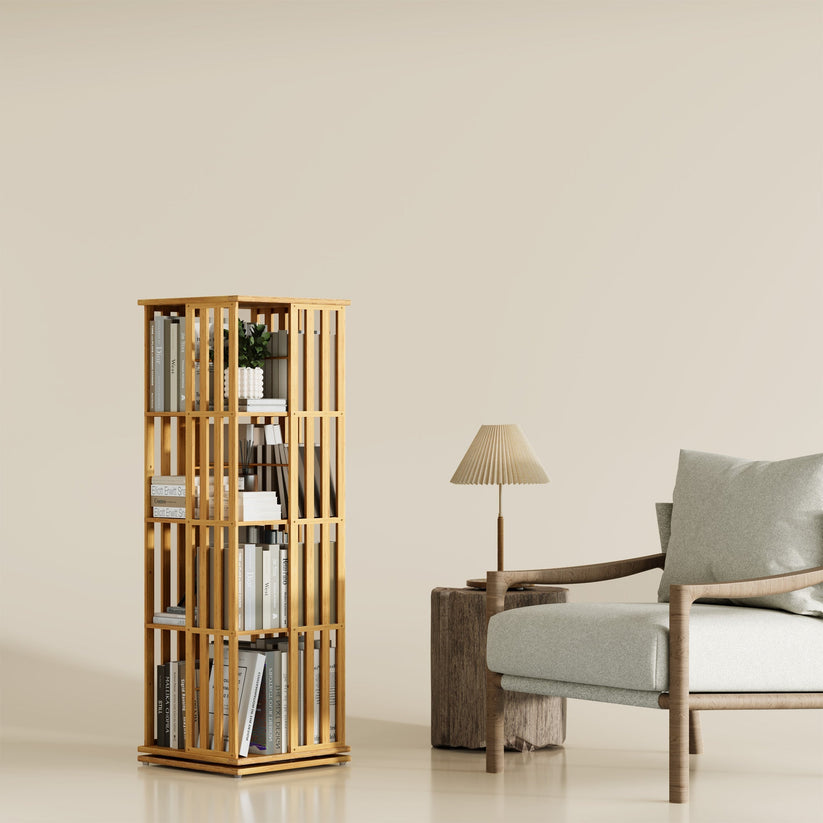 360° rotating bookshelf/CD storage rack