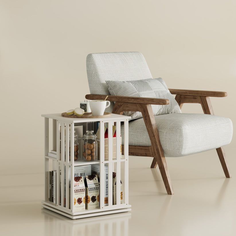 360° rotating bookshelf/CD storage rack