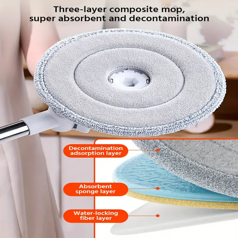 Hands-free Sewage Separation Mop & Bucket Set - 3 Mop Heads