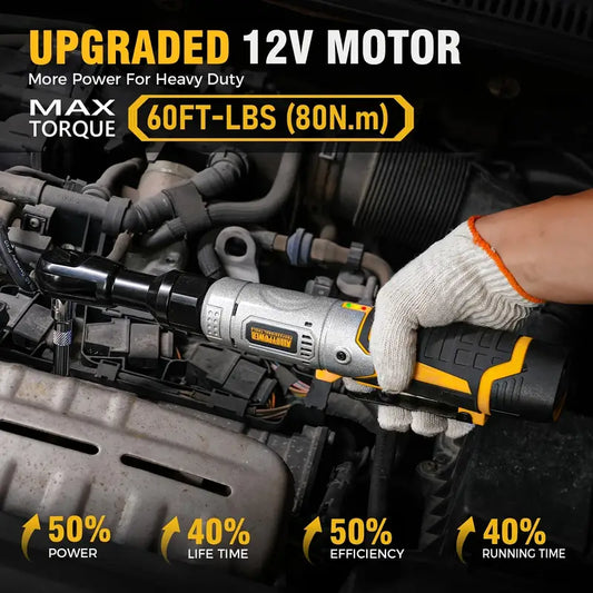 3/8" Cordless Ratchet Wrench Set